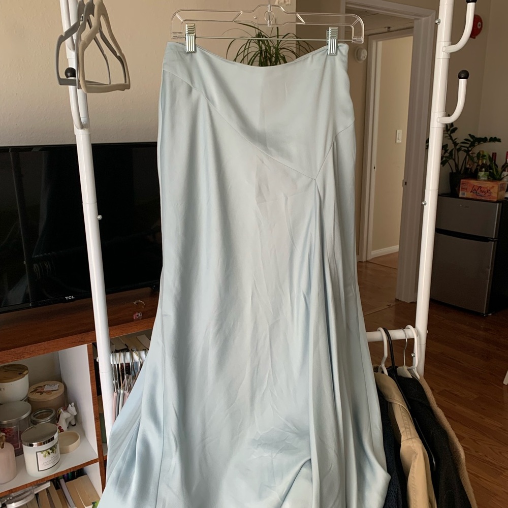 Satin bias skirt